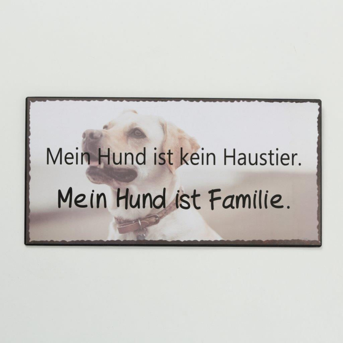 BO Blechschild "Mein Hund" beige 40 x 20 cm