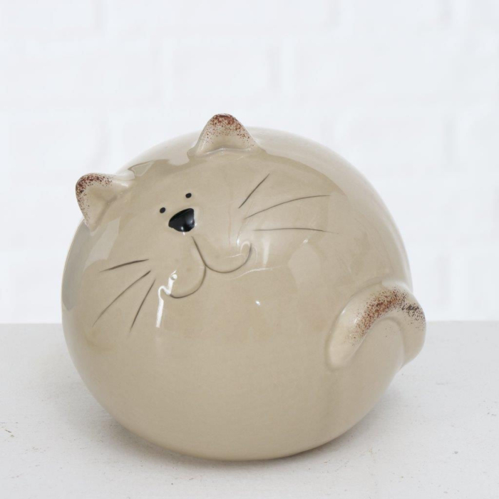 BO Deko-Katze "Hupsi" cappuccino 9,5cm 