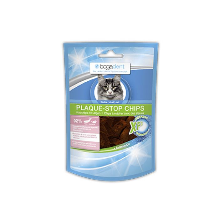 PV Bogadent Plaque-Stop Chips, 50g | Ergänzungsfuttermittel für Katzen