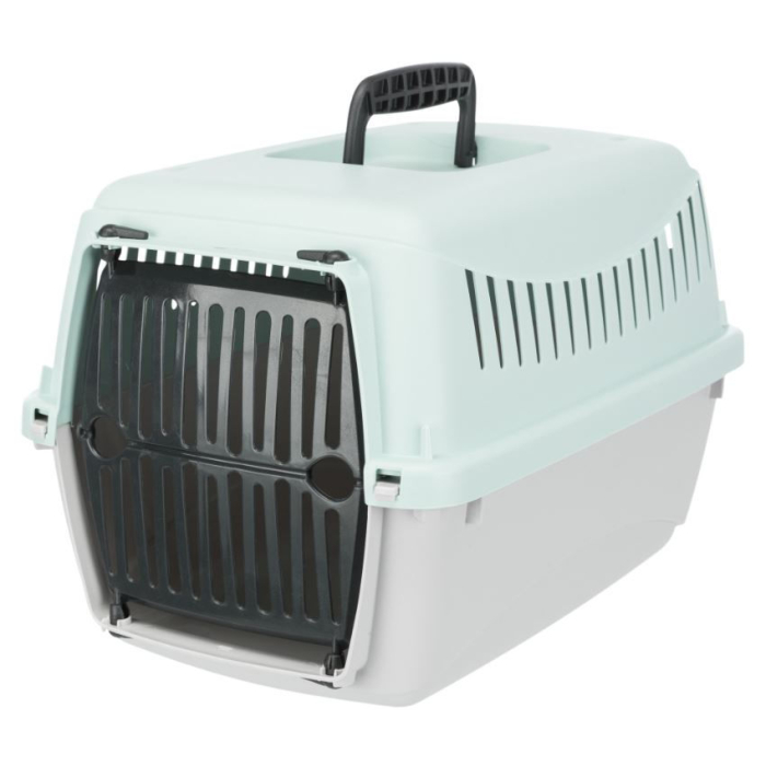 Trixie Junior Transportbox, hellgrau/mint - 26x25x39cm | Für Katzen