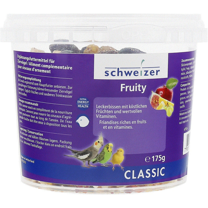 Schweizer Ziervogeldessert "Fruity" - 175g