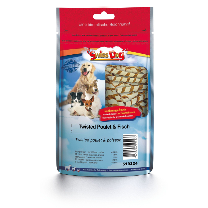 SwissDog Twisted Poulet & Fisch - 80g 