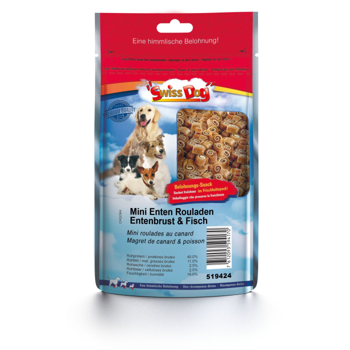 SwissDog Mini Enten Rouladen - 100g