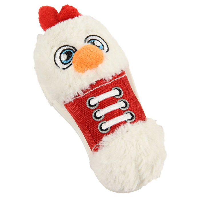 Chewshoe Huhn, weiss, MIT Quietscher - 9x7x15cm