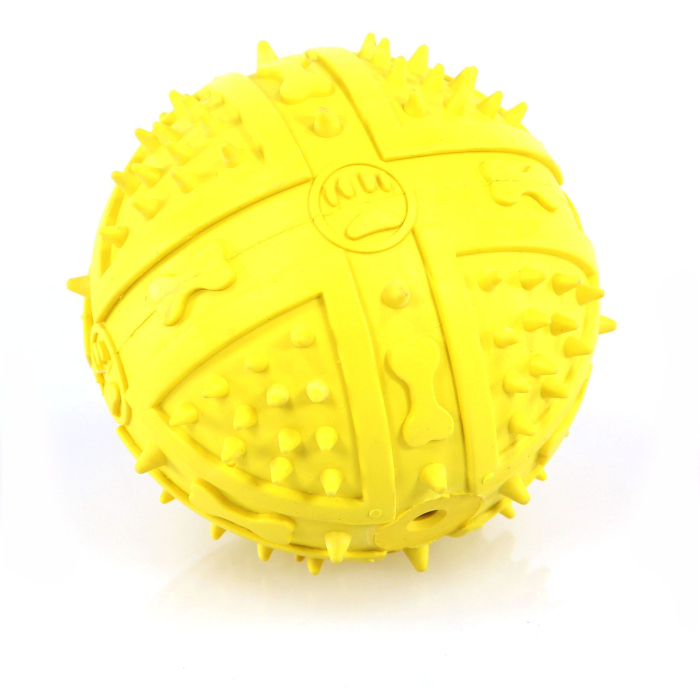 swisspet Spielball mit Noppen, gelb | Hundespielzeug