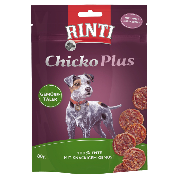 DE Rinti Chicko PLUS Ente mit Gemüse - 80g | Hundesnack