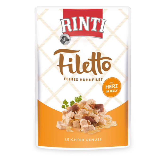 DE Rinti filetto Huhn + Hühnerherz 24x100g