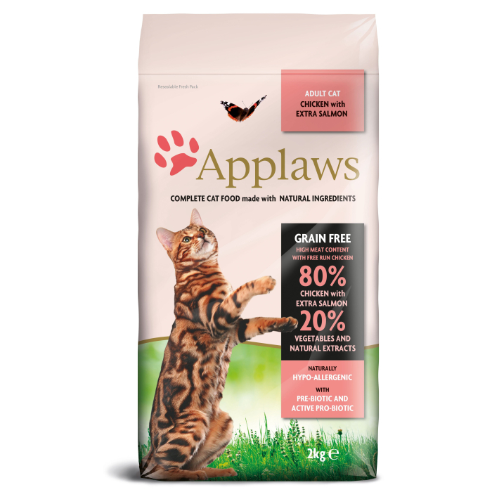 DE Applaws Adult, Huhn + Lachs | Trockenfutter für Katzen