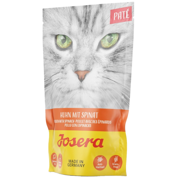 Josera Paté Huhn mit Spinat - 16 x 85 g | Nassfutter für Katzen