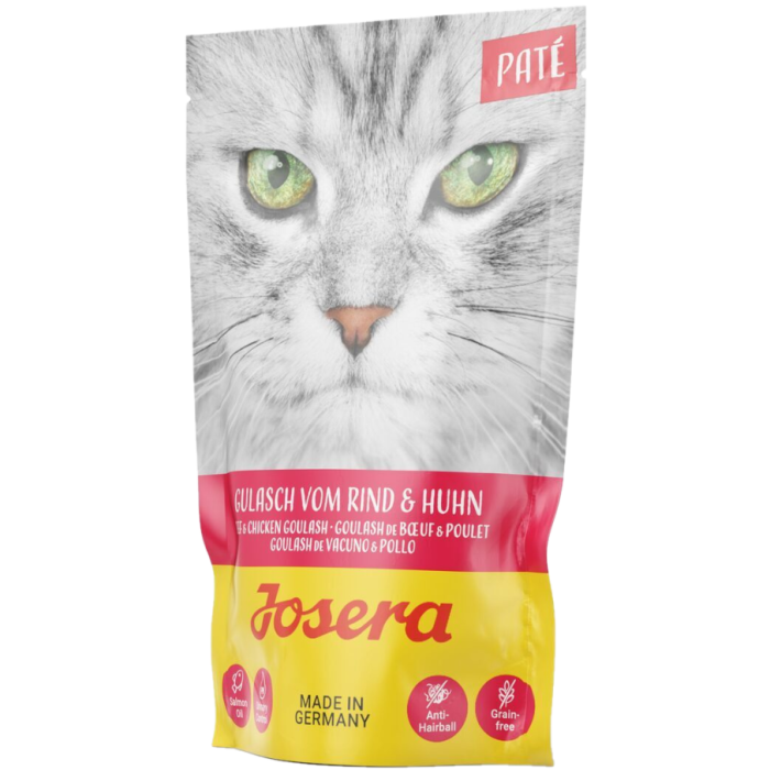 Josera Paté Gulasch vom Rind+Huhn - 16 x 85 g | Nassfutter für Katzen