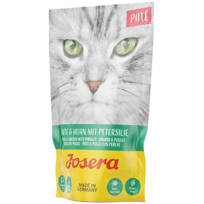 Josera Paté Ente+Huhn mit Petersilie - 16 x 85 g | Nassfutter für Katzen