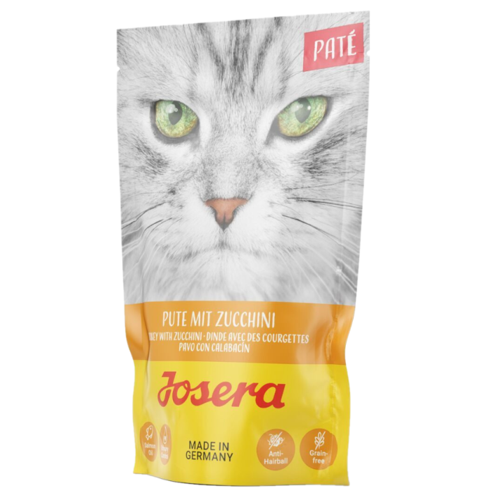 Josera Paté Pute mit Zucchini - 16 x 85 g | Nassfutter für Katzen