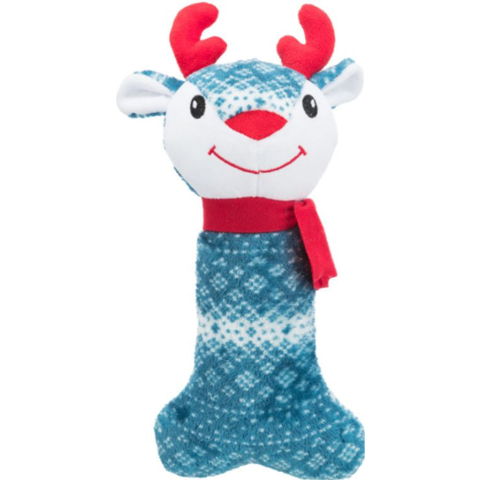 Trixie Xmas Knochen, Rentiere/-Bären, Plüsch - 31cm | Spielzeug für Hunde