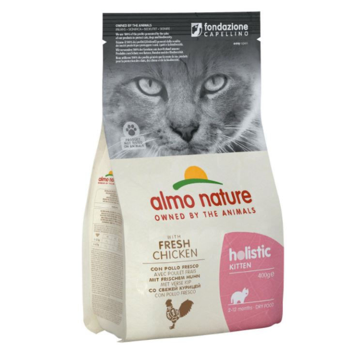 DE Almo Holistic Kitten, mit frischem Huhn - 400g | Trockenfutter für Kätzchen