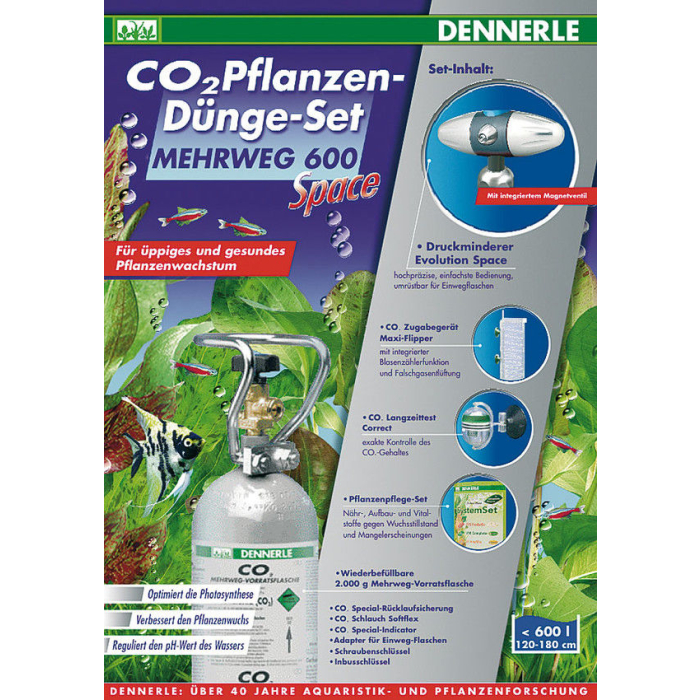 DE Dennerle CO2 Pflanzen-Dünge-Set MEHRWEG 600 Space