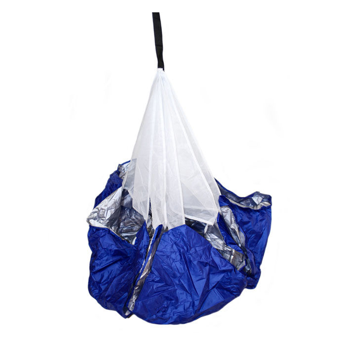 SH Bremsfallschirm / Widerstandsschirm, 142 cm - blau/weiss | Für Hunde