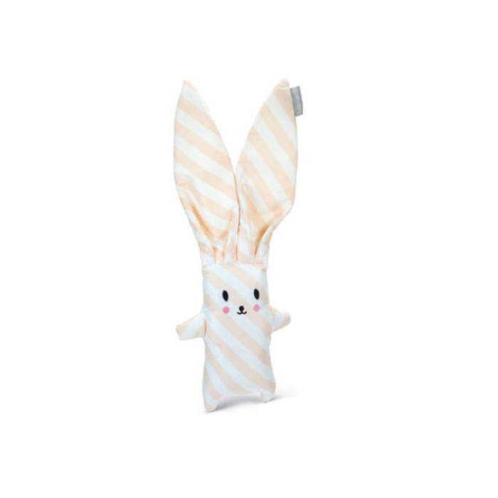 JS Beeztees Spielzeug Hase Buddy, weiss/rosa - 35x15x5cm | Für Welpen