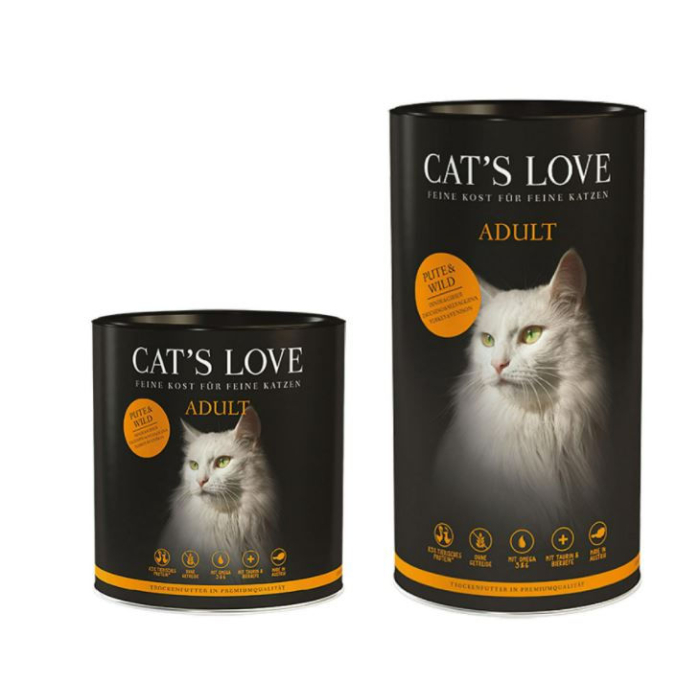 DE Cat‘s Love Adult Truthahn + Wild | Katzen-Trockenfutter