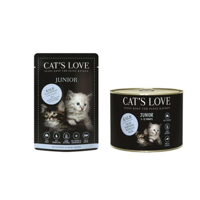 DE Cat's Love Junior, Kalb | Katzen-Nassfutter