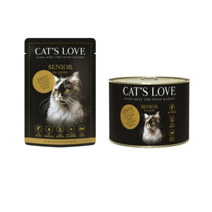 DE Cat‘s Love Senior 10+ Ente | Katzen-Nassfutter