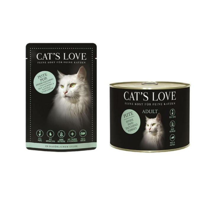 DE Cat's Love Adult, Truthahn PUR | Katzen-Nassfutter