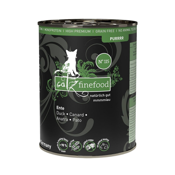 ‌DE catz finefood Purrrr No. 115, Ente | Nassfutter für Katzen