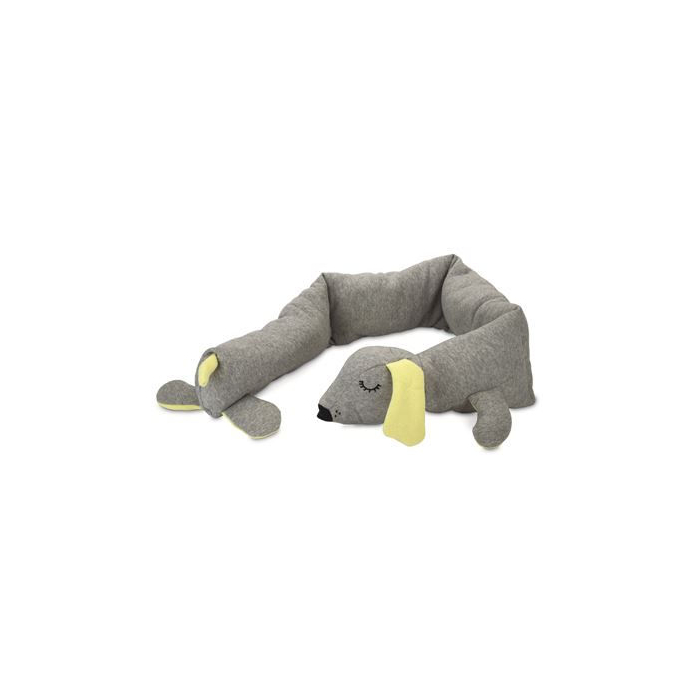 JS Beeztees Kuschelspielzeug Cosy Doggy, grau - 120x12x9.5cm | Für Welpen