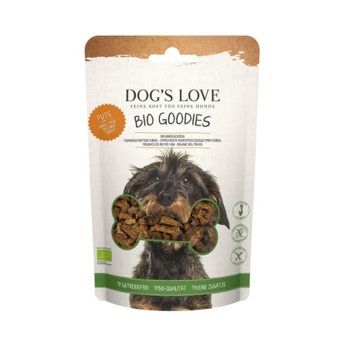 DE ‌Dog‘s Love 100% Bio mit Pute, 150g | Snack für Hunde