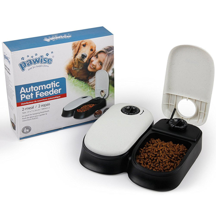 Pawise Doppel-Futterautomat "Double Pet Feeder", 2x300ml