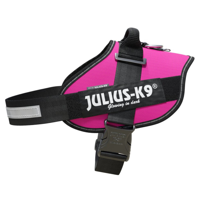 Julius-K9 IDC-Powergeschirr mit Logofeld - dunkelpink | Für Hunde