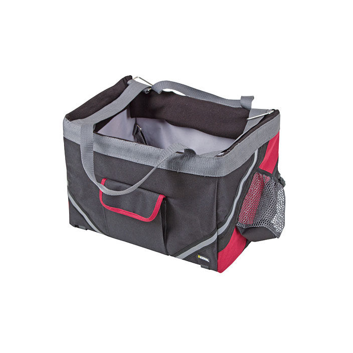 Kerbl Fahrradtasche Vacation schwarz/rot 38 x 25 x 25 cm