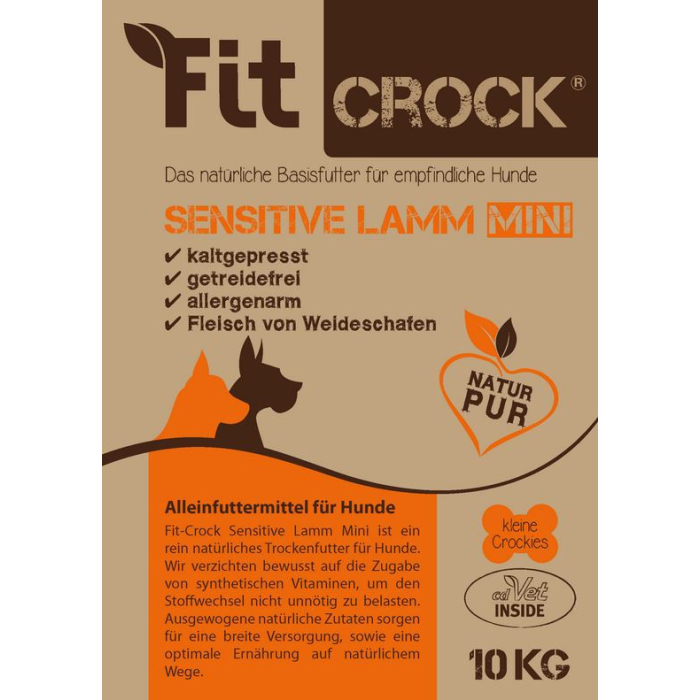 cdVet Fit-Crock Sensitive Lamm MINI | Hundefutter