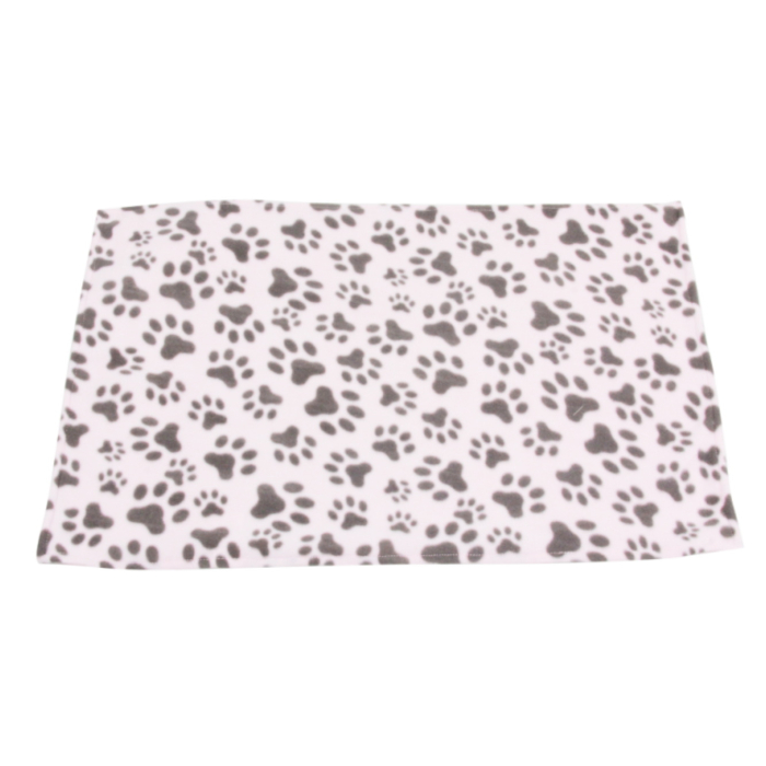 Pawise Fleece-Hundedecke pink mit Pfoten, 60x70cm