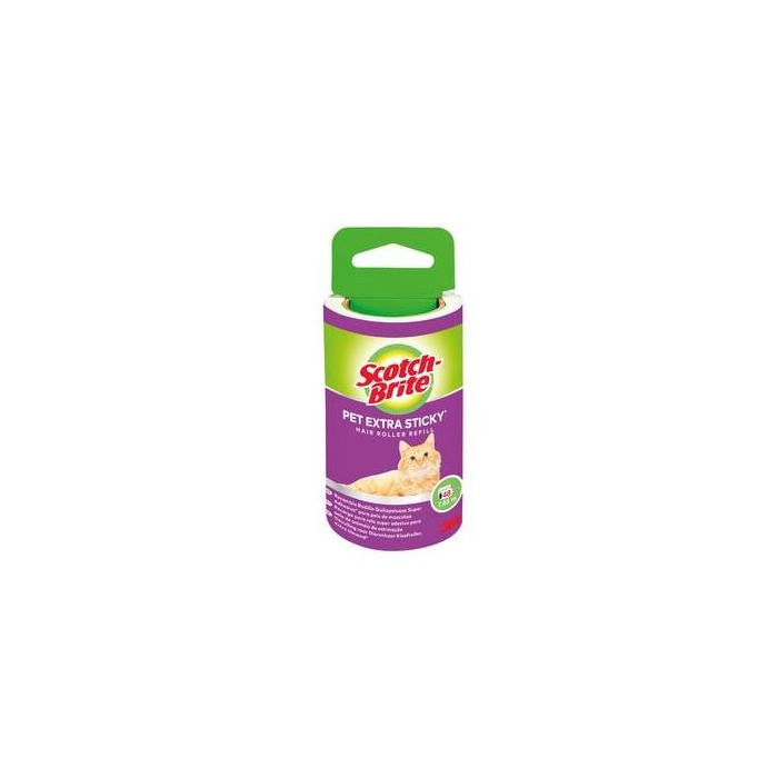 ES Scotch-Brite Pet Extra Sticky Ersatzrolle zu Fusselroller | Tierhaarentfernung - 1 Stück