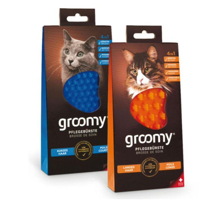 DE groomy Wellness-Bürste, 4in1 | Für Katzen