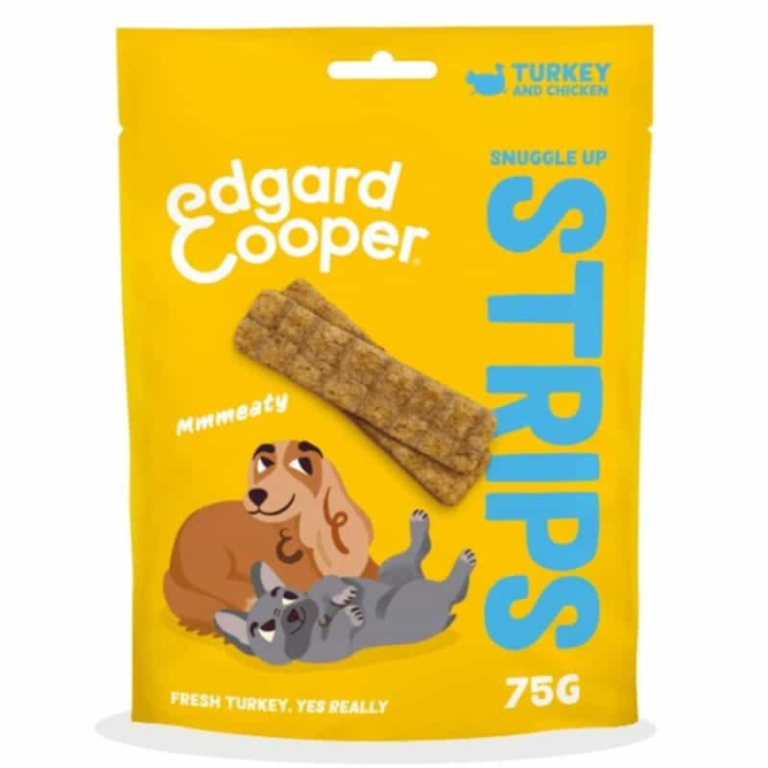 Edgard & Cooper Canine Snuggle up Strips Truthahn+Huhn - 75g