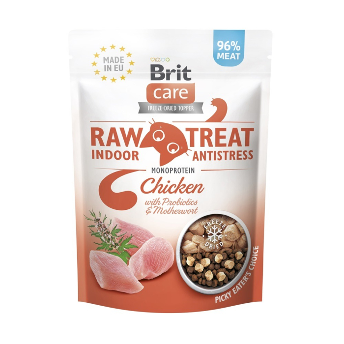 Brit Feline Snack Adult Indoor + Antistress - 10x40g 