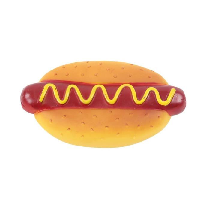 Pawise Vinyl Hot Dog für Hunde, mit Quitschie | 8.5cm