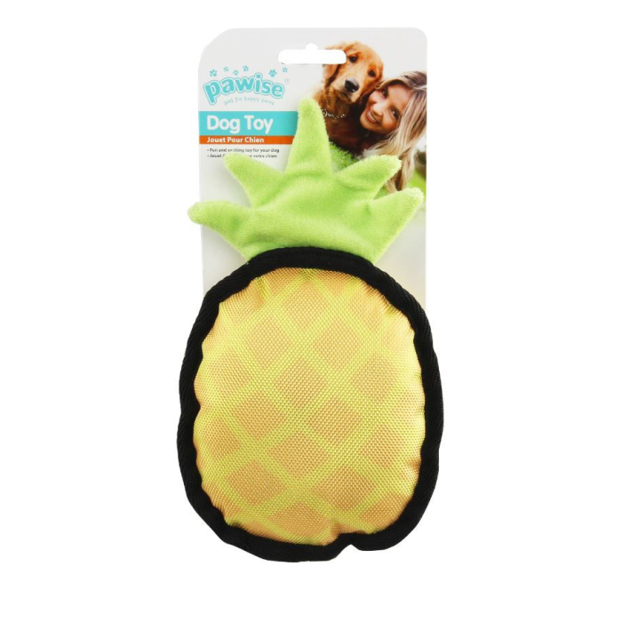 Pawise "Tropic Toy" Ananas, gelb - 23cm | Für Hunde