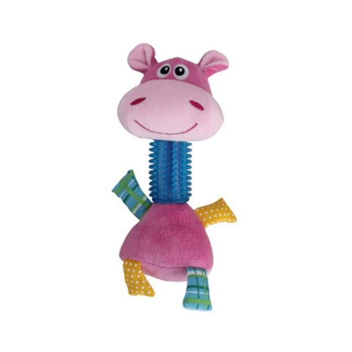 Pawise Puppy Long Neck Hippo, pink, 26cm | Für Hunde