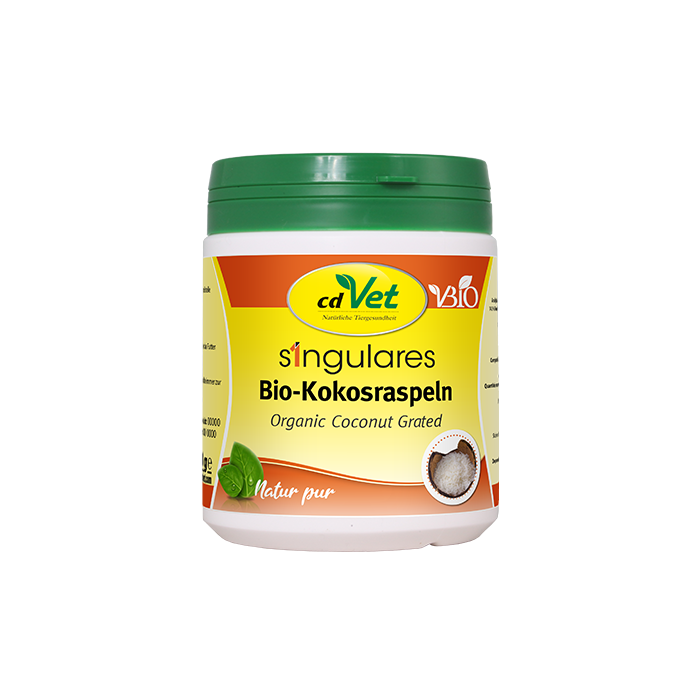 cdvet Singulares Bio-Kokosraspeln, 250g | Einzelfuttermittel für Hunde und Katzen‌