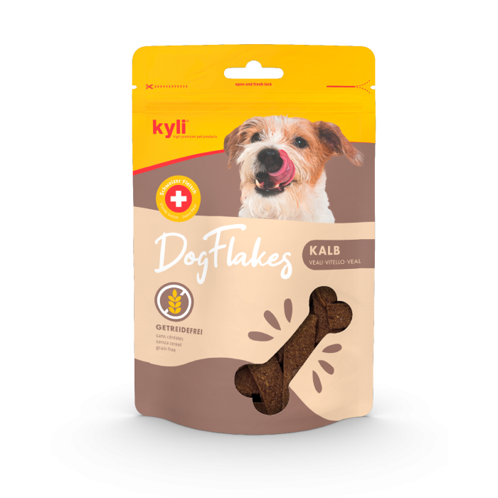 kyli DogFlakes Kalb, getreidefrei - 100 g | Kausnack