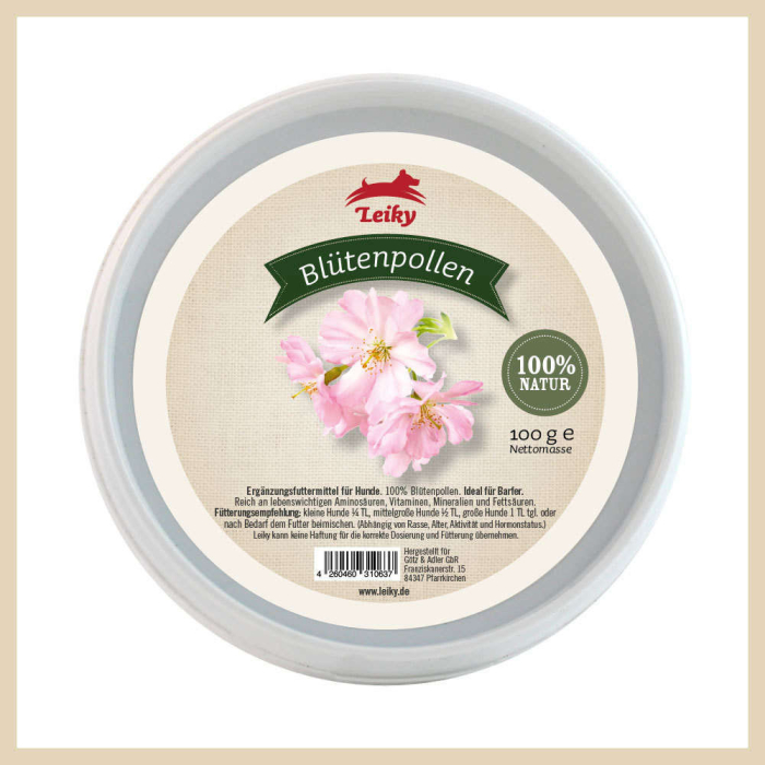 Leiky Blütenpollen 100g | Nahrungsergänzung Hund