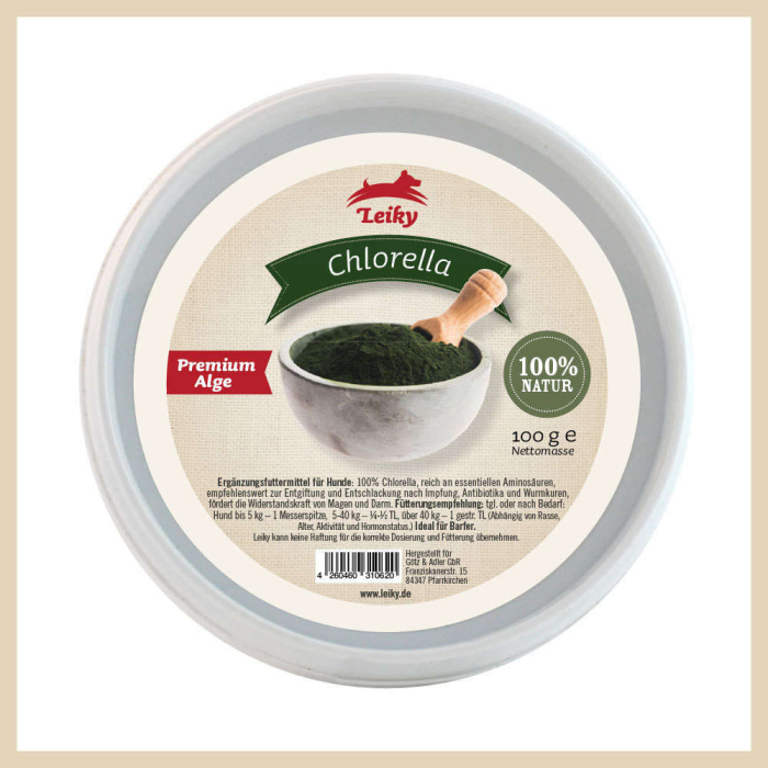 Leiky Chlorella 100g | Nahrungsergänzung Hund