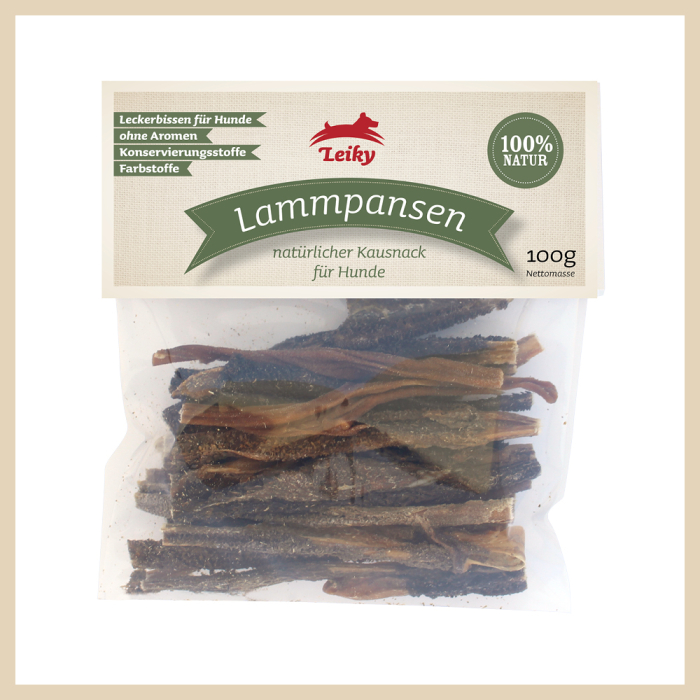 Leiky Lammpansen 100g | Kauartikel Hund