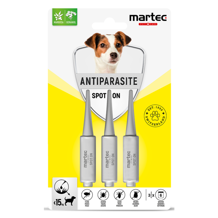 ES martec PET CARE Spot on für kleine Hunde - 3 x 1.5 ml