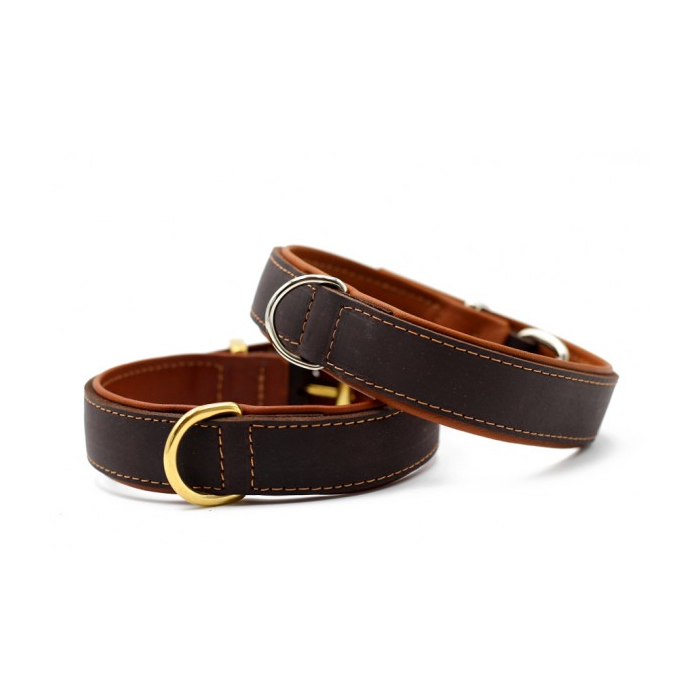 Maul Lederhalsband Klassik Premium braun/cognac