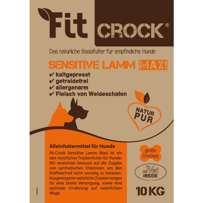 cdVet Fit-Crock Sensitive Lamm MAXI | Getreidefreies Hundefutter