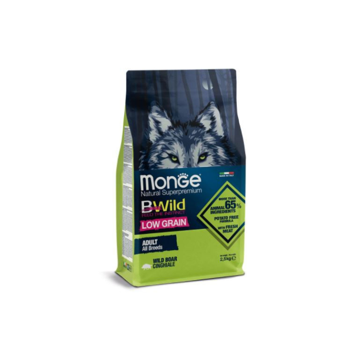 DE Monge Bwild Low Grain Adult - Wildschwein | Hunde-Trockenfutter 