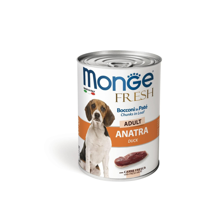 DE Monge Dog FRESH Pâté in Dose Adult - Ente, 24x400g | Hunde-Nassfutter